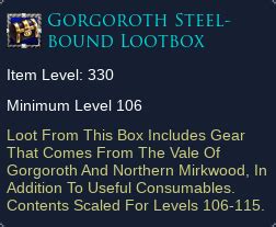 gorgoth steel boxes|Item:Gorgoroth Steel.